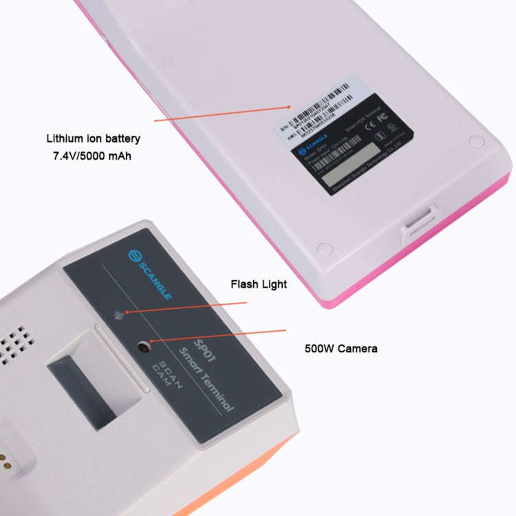 SGT-SP01 5.5 inch HD Screen Handheld POS Receipt Printer, Suit Version, AU Plug(Orange)