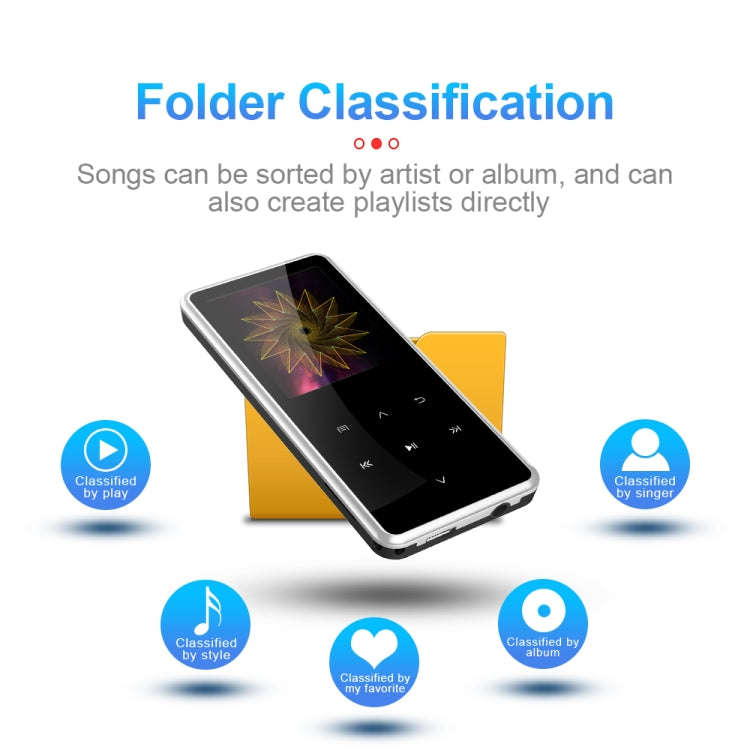 M12 Multifunctional Portable Bluetooth Player, Capacity:8GB(Silver)