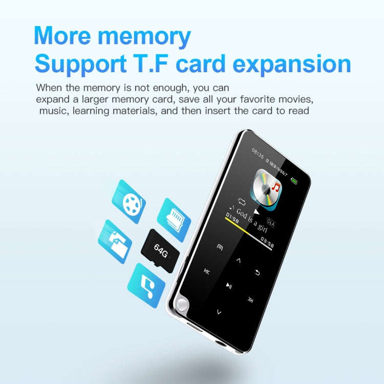 M25 Multifunctional Portable Bluetooth MP3 Player, Capacity:64GB(Black)