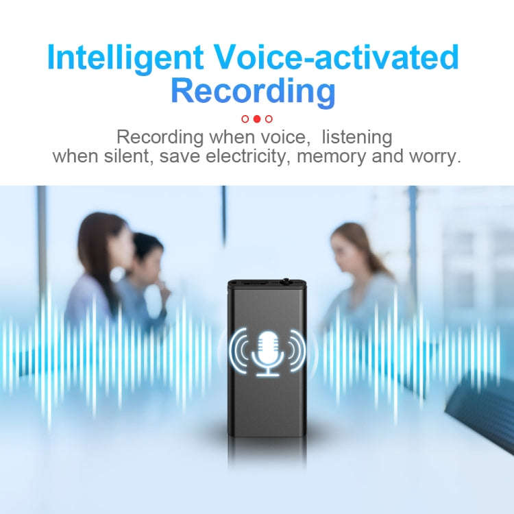 Q1 Intelligent HD Noise Reduction Voice Control Recorder, Capacity:32GB(Black)
