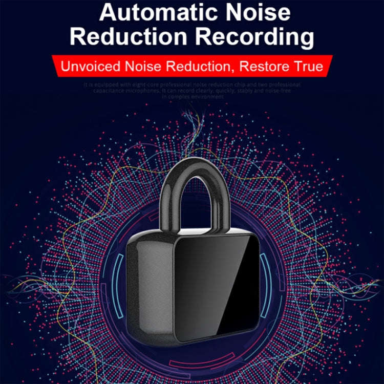 Q11 Intelligent HD Noise Reduction Lock Voice Recorder, Capacity:8GB(Black)