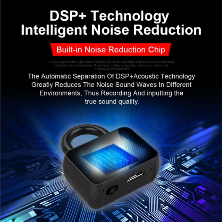 Q11 Intelligent HD Noise Reduction Lock Voice Recorder, Capacity:8GB(Black)