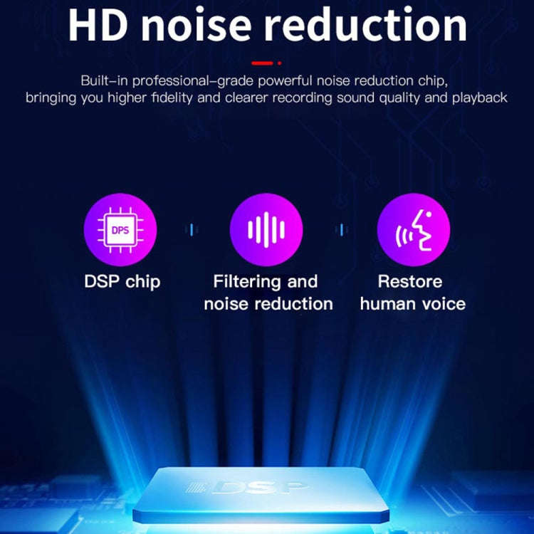 Q37 Intelligent HD Noise Reduction Voice Recorder, Capacity:8GB(Black)
