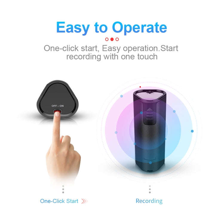 Q51 Intelligent HD Noise Reduction Remote Voice Control Recorder, Capacity:16GB(Black)