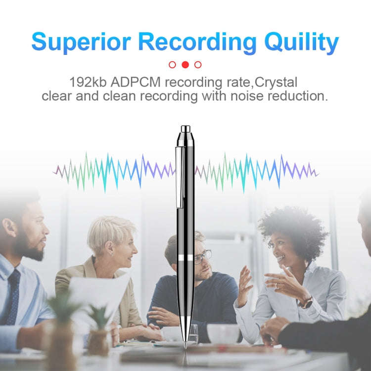Q90 Intelligent HD Digital Noise Reduction Recording Pen, Capacity:4GB(Black)
