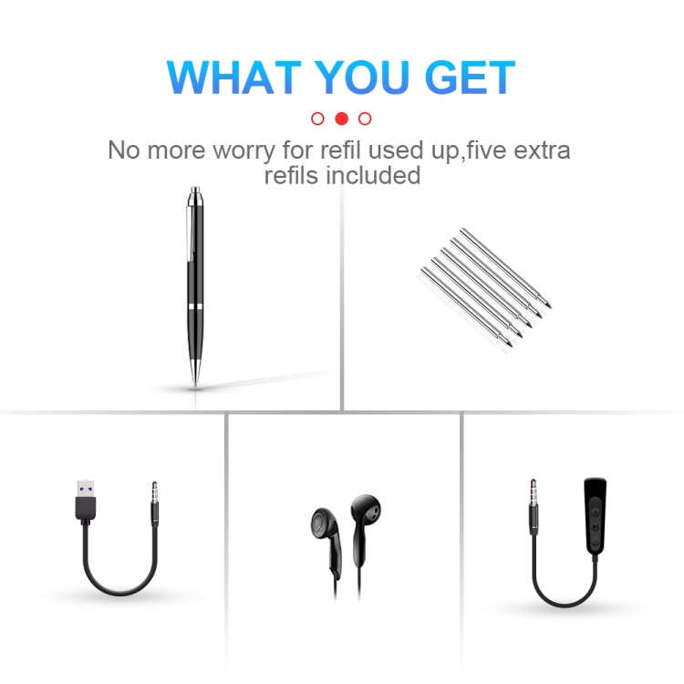 Q90 Intelligent HD Digital Noise Reduction Recording Pen, Capacity:8GB(Black)