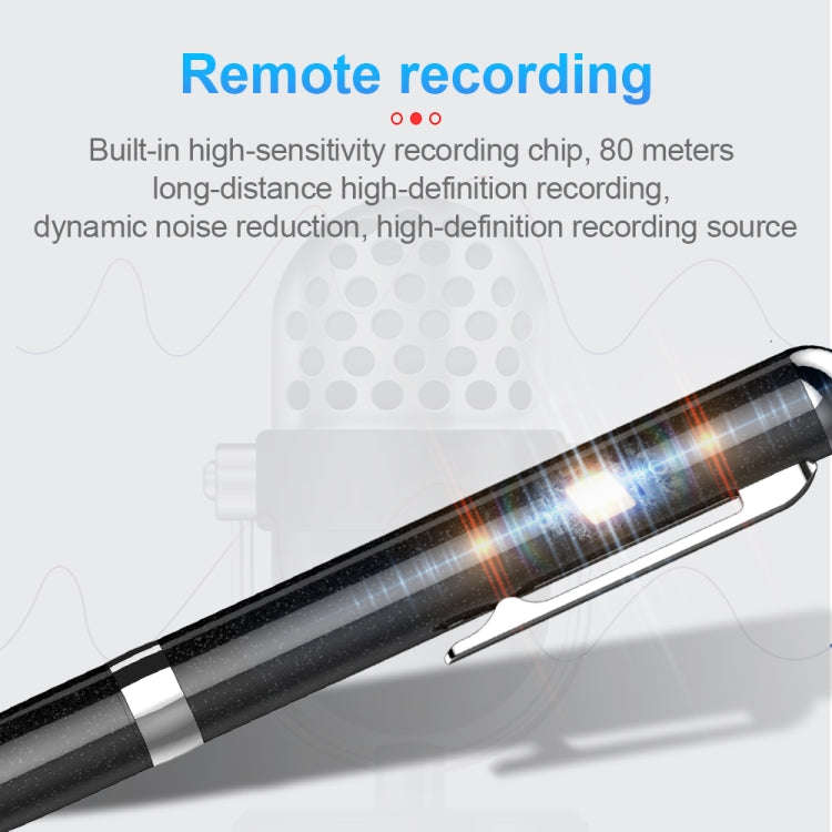 Q96 Intelligent HD Digital Noise Reduction Recording Pen, Capacity:16GB(Black)