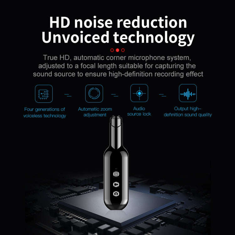 D3 AI Smart High-definition Noise Reduction Voice Recorder, Capacity:128GB(Black)