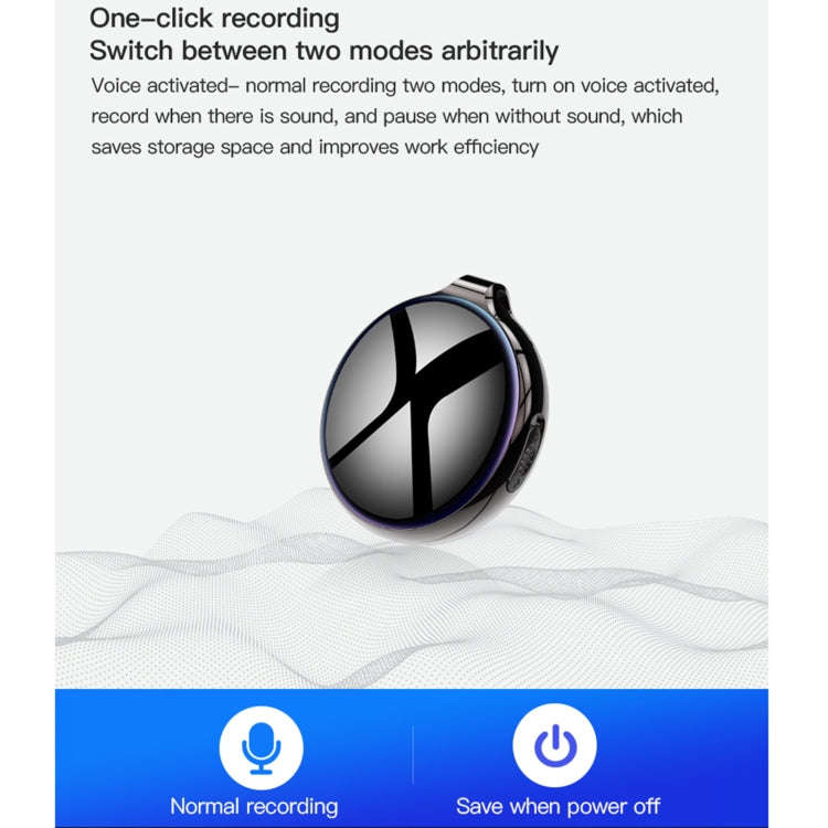 Q39 AI Intelligent High-definition Noise Reduction Voice Control Recorder, Capacity:8GB(Black)