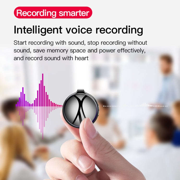 Q39 AI Intelligent High-definition Noise Reduction Voice Control Recorder, Capacity:8GB(Black)