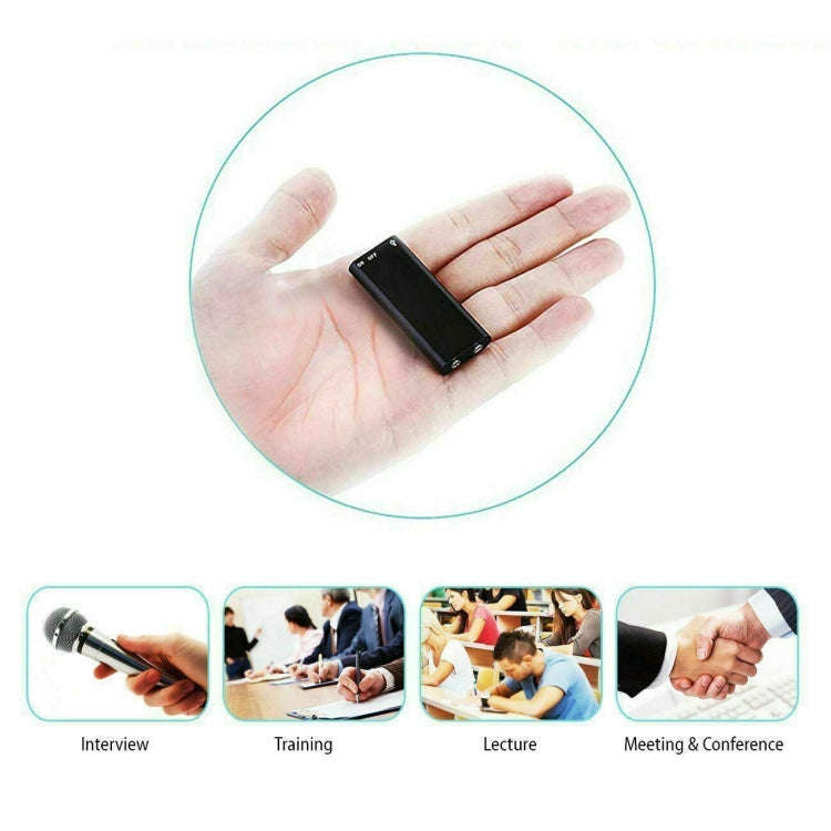 X2 AI Intelligent High-definition Noise Reduction Voice Control Recorder, Capacity:4GB(Black)