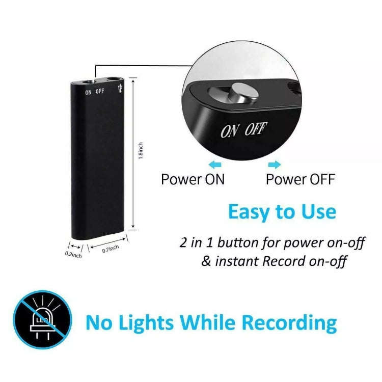 X2 AI Intelligent High-definition Noise Reduction Voice Control Recorder, Capacity:32GB(Black)
