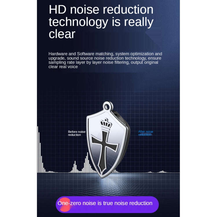 Q4 Cross Pattern AI Intelligent High-definition Noise Reduction Voice Control U Disk Recorder MP3...