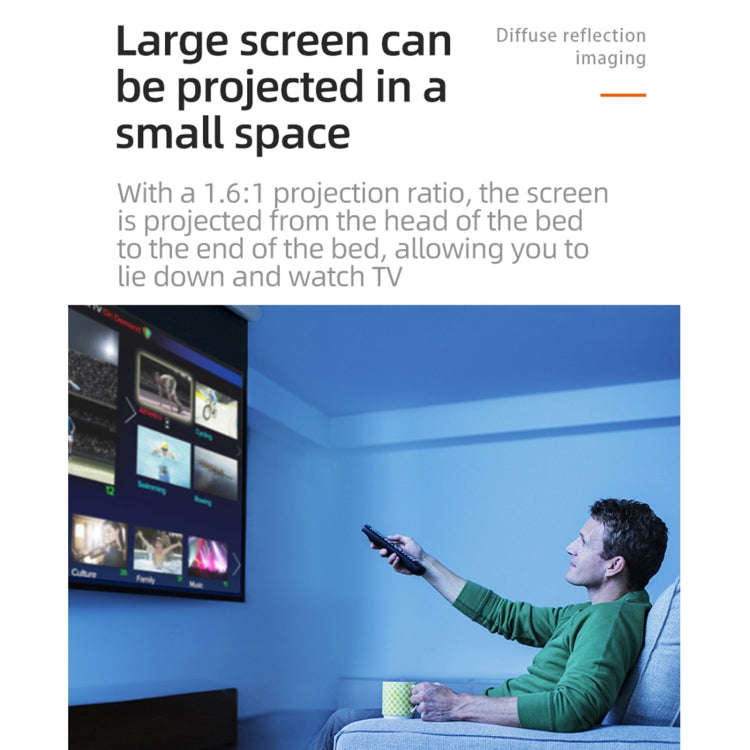 T20 320x240 400 Lumens Portable Home Theater LED HD Digital Projector, Same Screen Version, EU Pl...