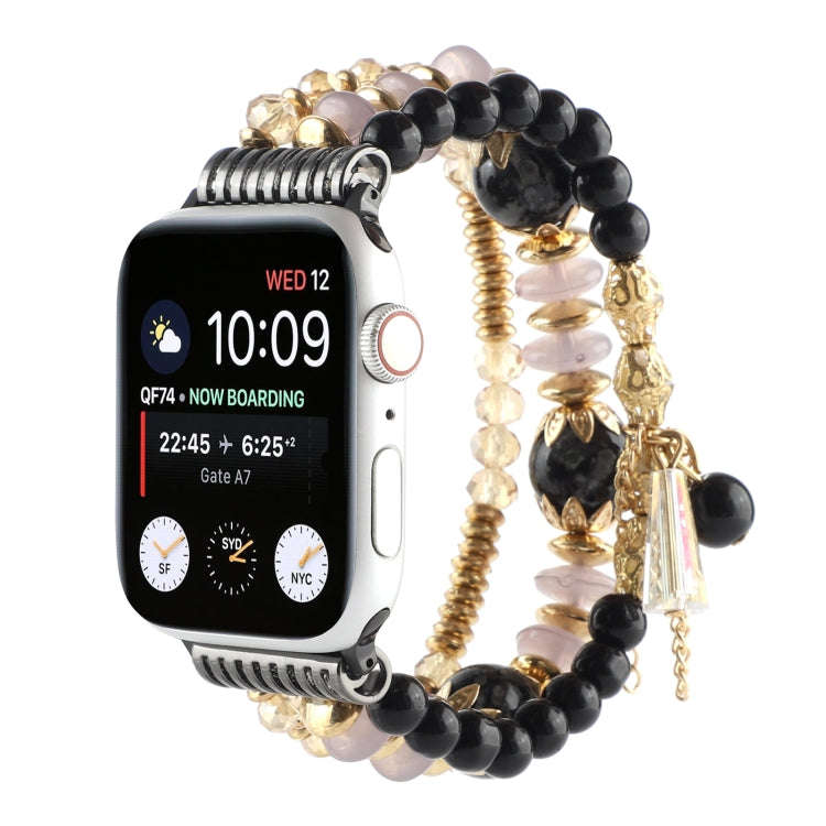 Pearl Strap Watch Band For Apple Watch Series 9&8&7 41mm / SE 3&SE 2&6&SE&5&4 40mm / 3&2&1 38mm(B...