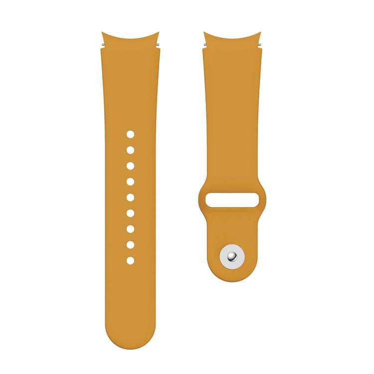 For Samsung Galaxy Watch4 40&44mm/Watch4 Classic 42&46mm Silicone Reverse Buckle Watch Band(Yellow)