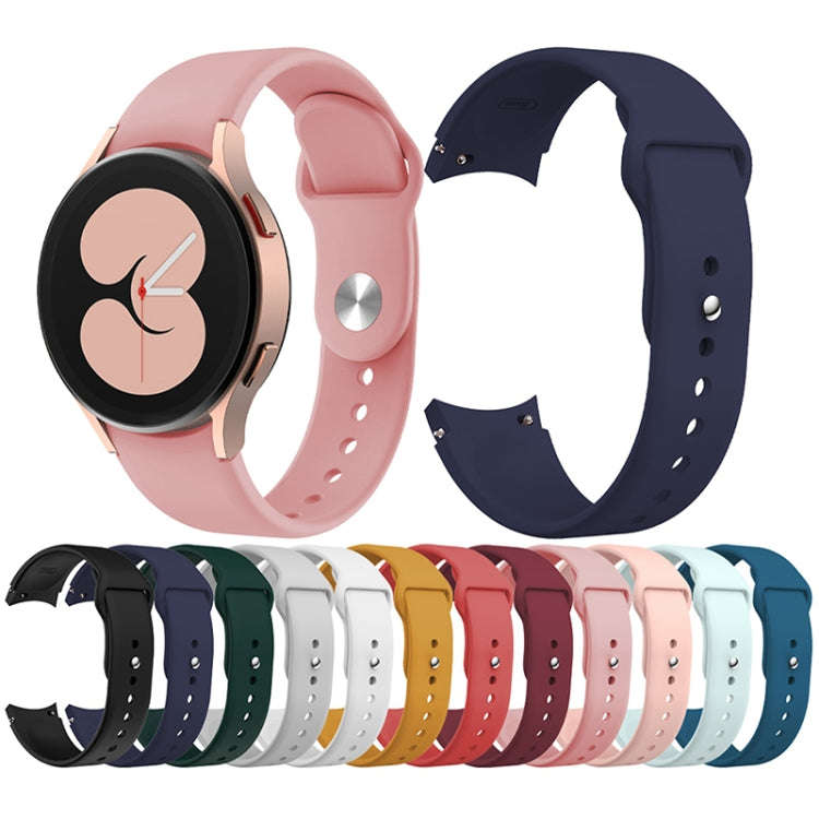 For Samsung Galaxy Watch4 40&44mm/Watch4 Classic 42&46mm Silicone Reverse Buckle Watch Band(Yellow)