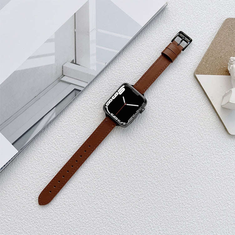 Leather Watch Band For Apple Watch Ultra 49mm&Watch Ultra 2 49mm / Series 9&8&7 45mm / SE 3&SE 2&...