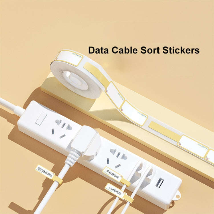25 x 78mm  90 Sheets Thermal Label Data Cable Sort Stickers For NiiMbot D101 / D11(Red)