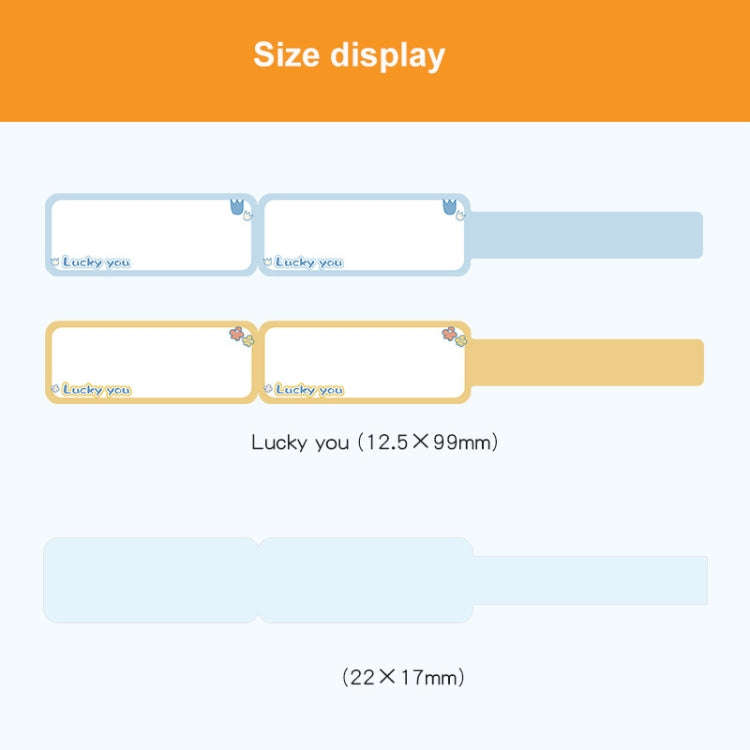 12.5 x 99mm 70 Sheets Thermal Label Data Cable Sort Stickers For NiiMbot D101 / D11(Lucky You)