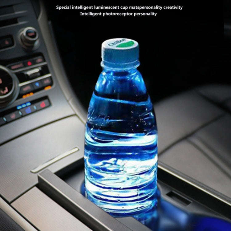2 PCS Car Constellation Series AcrylicColorful USB Charger Water Cup Groove LED Atmosphere Light(...