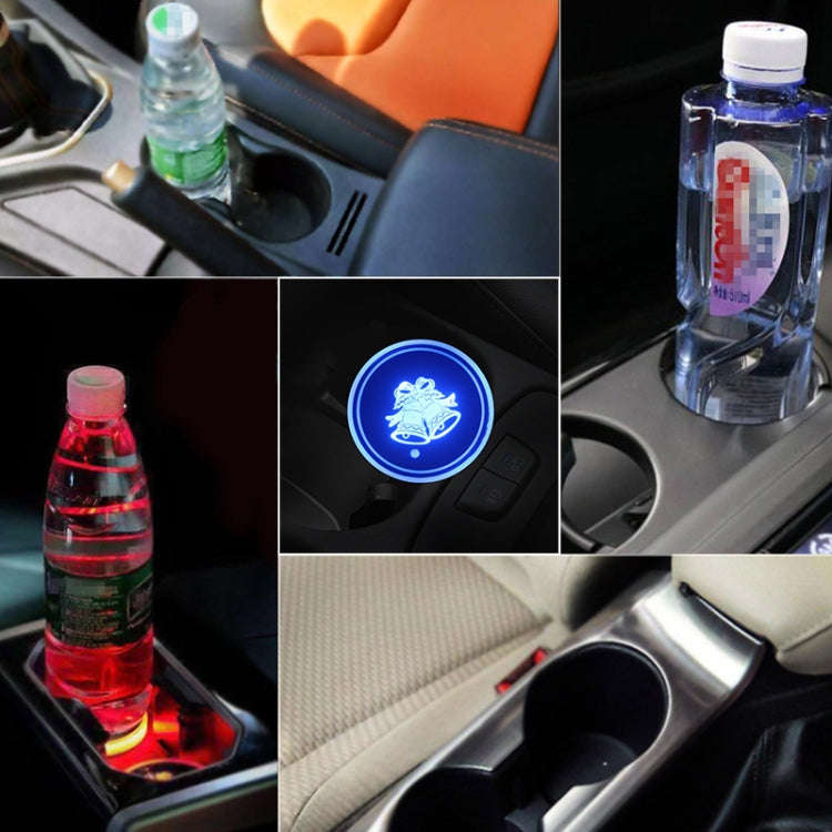Car AcrylicColorful USB Charger Water Cup Groove LED Atmosphere Light(Bell)