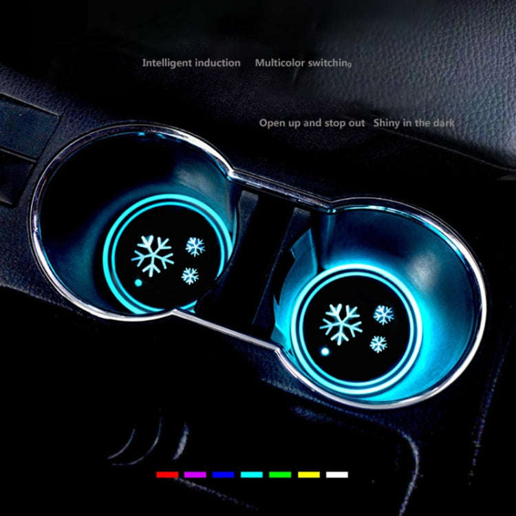 Car AcrylicColorful USB Charger Water Cup Groove LED Atmosphere Light(Christmas Tree)