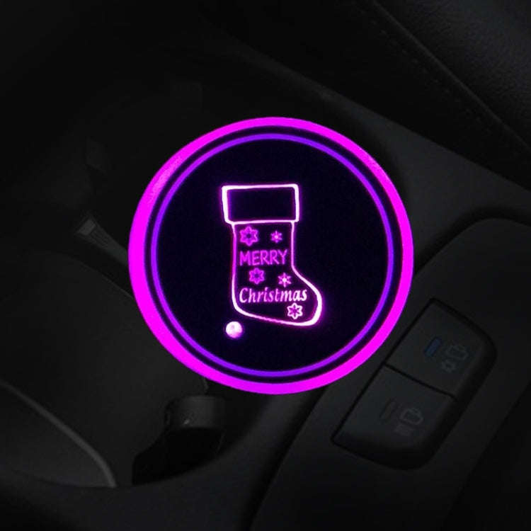 Car AcrylicColorful USB Charger Water Cup Groove LED Atmosphere Light(Socks)
