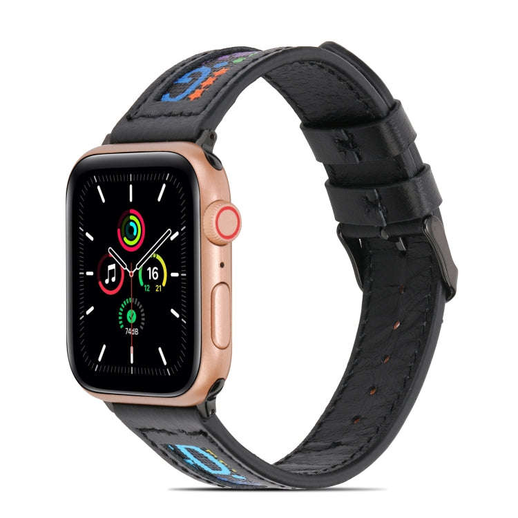 Genuine Leather + GD Knitting Watch Band for Apple Watch Ultra 49mm&Watch Ultra 2 49mm / Series 9...
