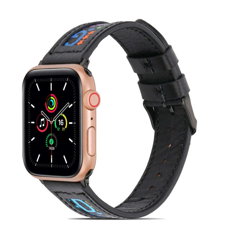 Genuine Leather + GD Knitting Watch Band for Apple Watch Ultra 49mm&Watch Ultra 2 49mm / Series 9...