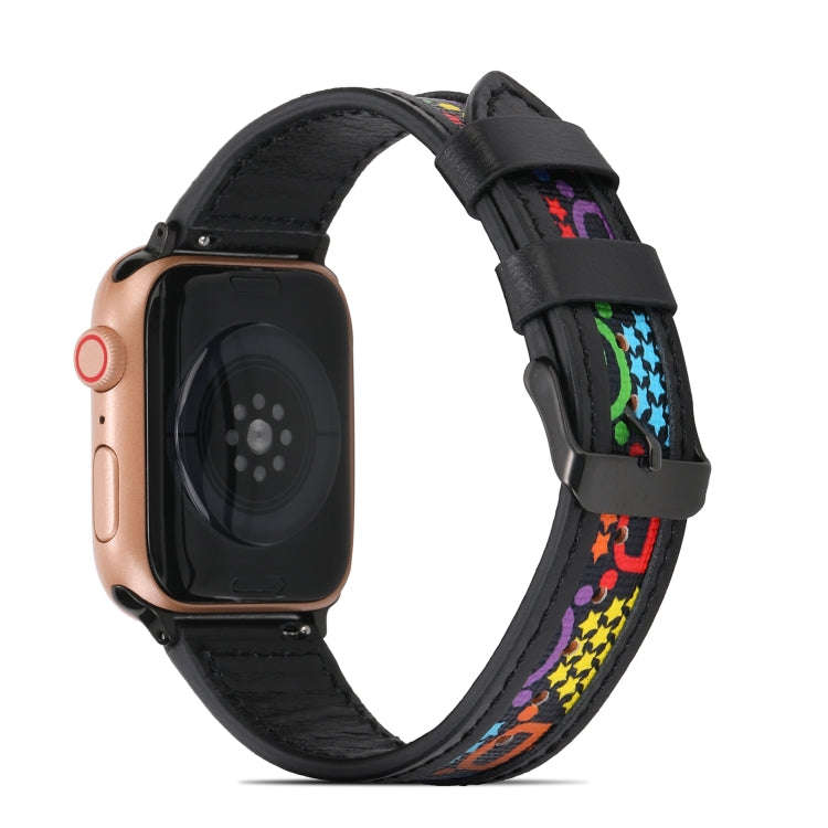 Genuine Leather + GD Knitting Watch Band for Apple Watch Ultra 49mm&Watch Ultra 2 49mm / Series 9...