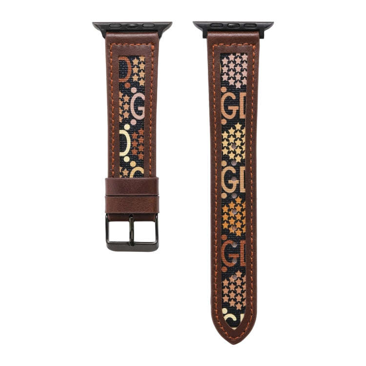 Genuine Leather + GD Knitting Watch Band for Apple Watch Ultra 49mm&Watch Ultra 2 49mm / Series 9...