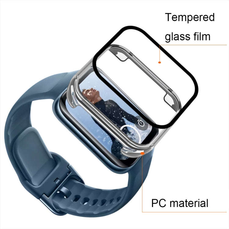 For OPPO Watch 2 42mm PC + Tempered Glass Watch Protective Case(Ink Blue)