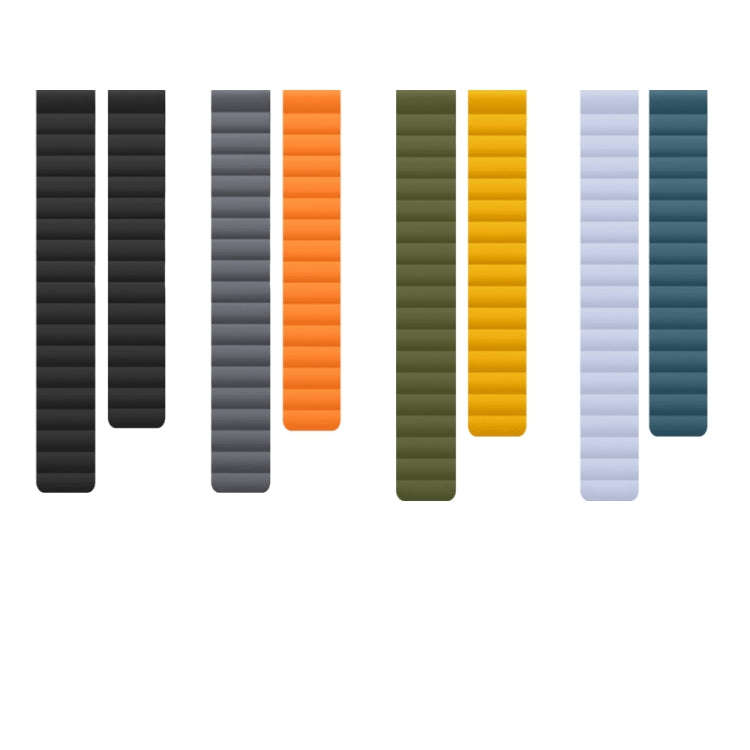 For Fitbit Charge 3 / 4 Silicone Magnetic Watch Band(Grey Orange)