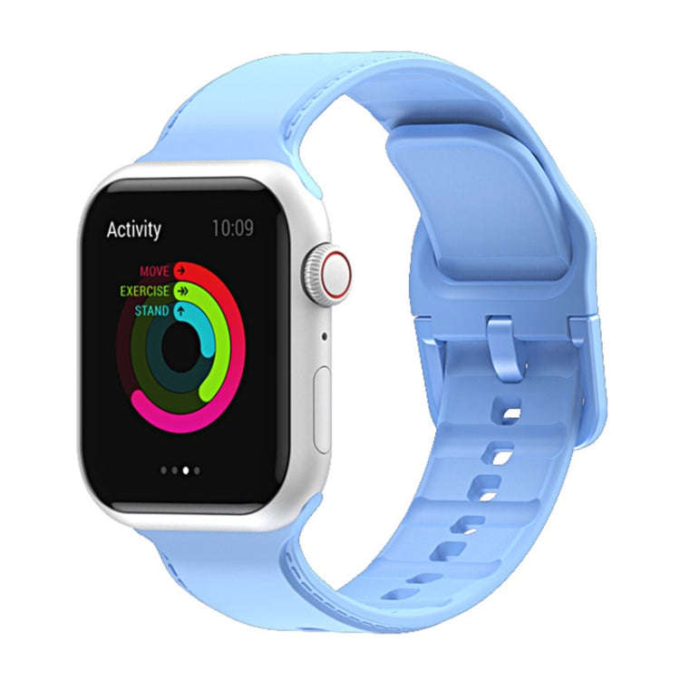 Silicone Watch Band For Apple Watch Series 9&8&7 41mm / SE 3&SE 2&6&SE&5&4 40mm / 3&2&1 38mm(Deni...