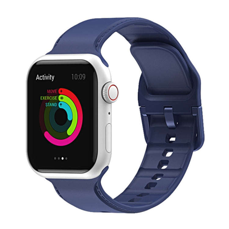 Silicone Watch Band For Apple Watch Series 9&8&7 41mm / SE 3&SE 2&6&SE&5&4 40mm / 3&2&1 38mm(Midn...