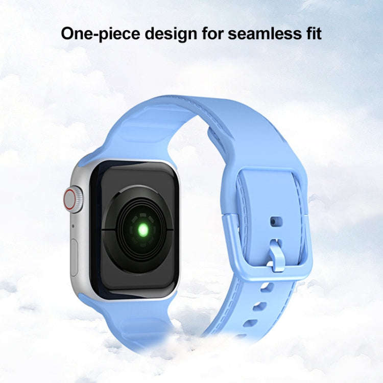 Silicone Watch Band For Apple Watch Series 9&8&7 41mm / SE 3&SE 2&6&SE&5&4 40mm / 3&2&1 38mm(Midn...
