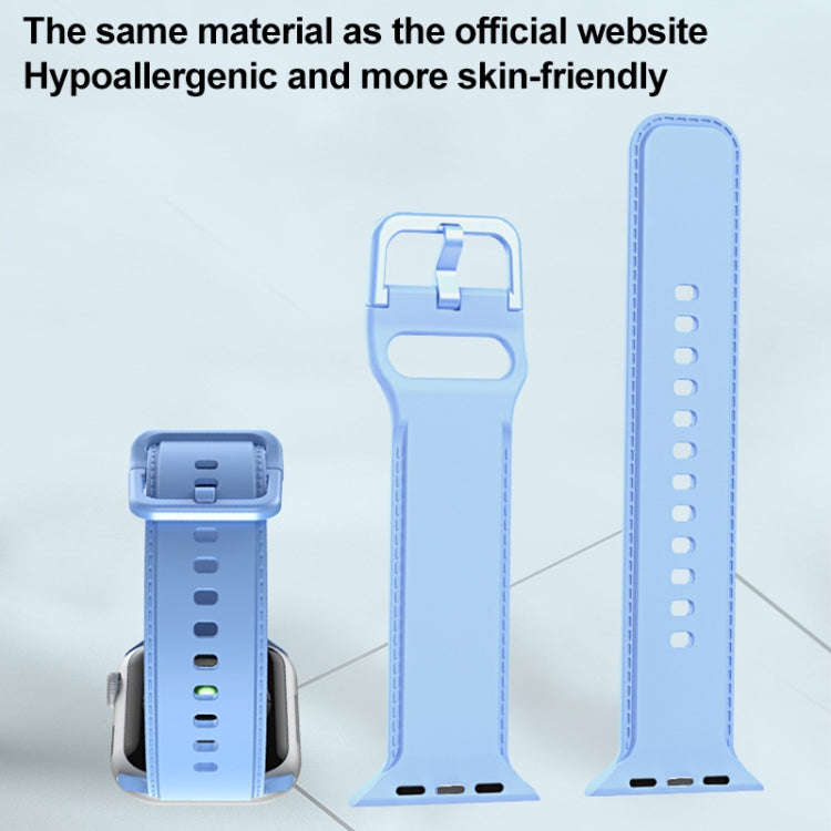 Silicone Watch Band For Apple Watch Series 9&8&7 41mm / SE 3&SE 2&6&SE&5&4 40mm / 3&2&1 38mm(Midn...