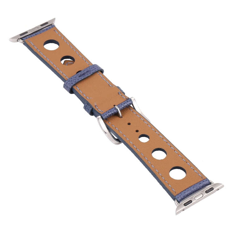 PU Silver Buckle Watch Band For Apple Watch Ultra 49mm&Watch Ultra 2 49mm / Series 9&8&7 45mm / S...