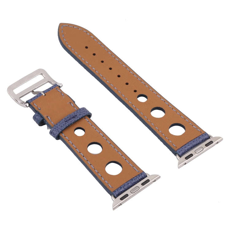 PU Silver Buckle Watch Band For Apple Watch Ultra 49mm&Watch Ultra 2 49mm / Series 9&8&7 45mm / S...
