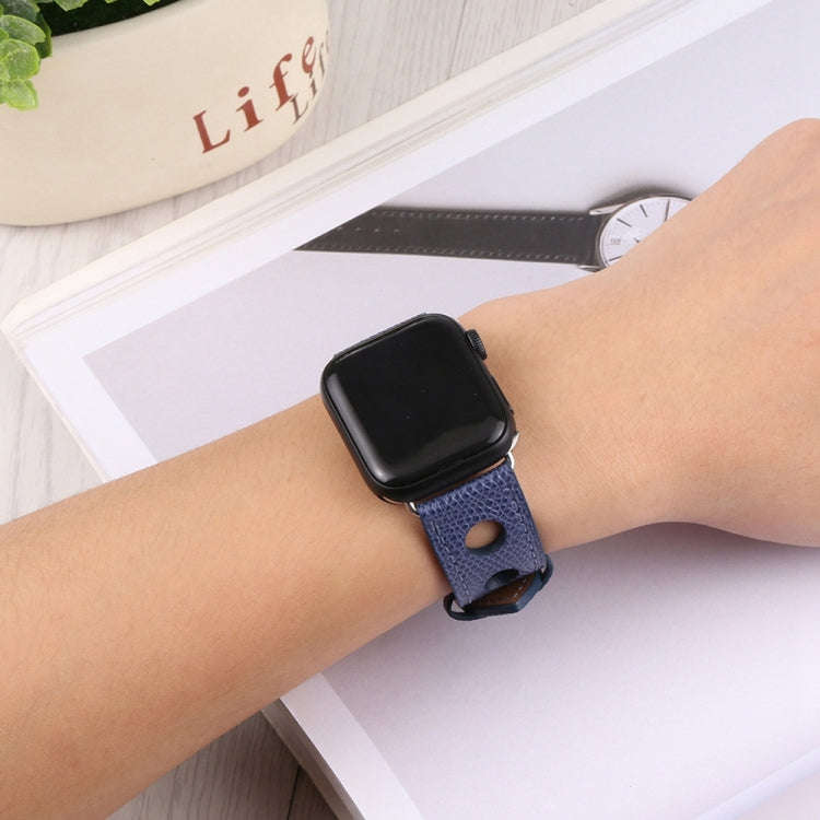 PU Silver Buckle Watch Band For Apple Watch Ultra 49mm&Watch Ultra 2 49mm / Series 9&8&7 45mm / S...