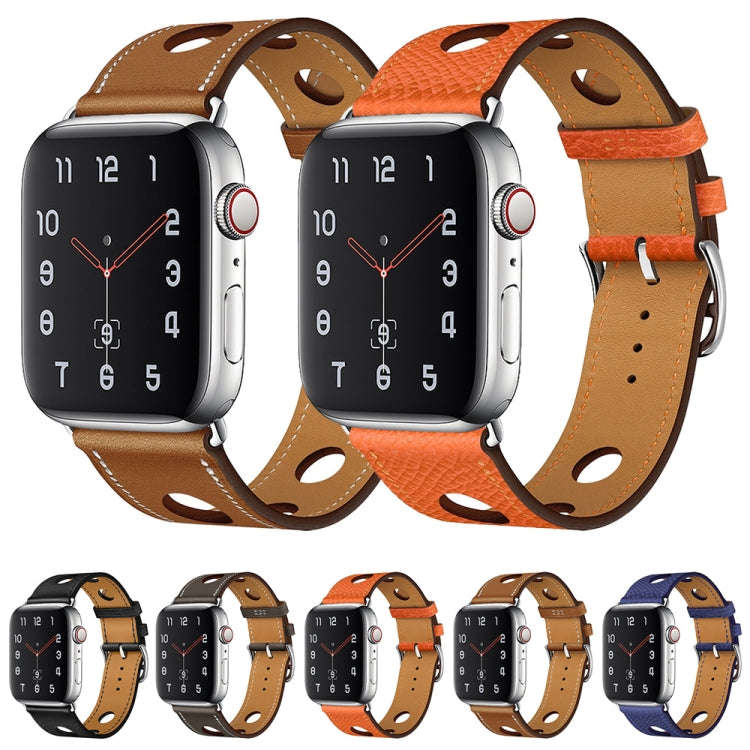 PU Silver Buckle Watch Band For Apple Watch Ultra 49mm&Watch Ultra 2 49mm / Series 9&8&7 45mm / S...