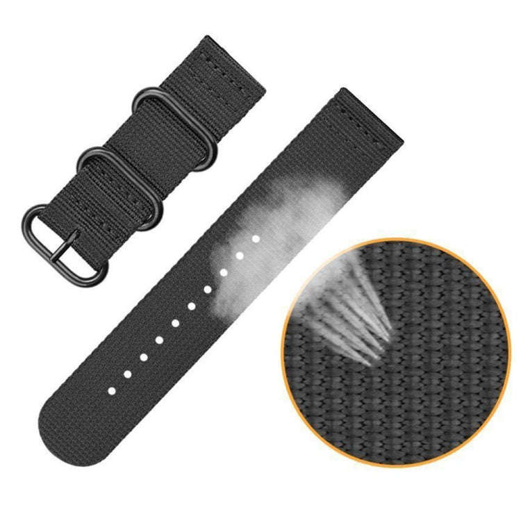 For Suunto CORE Three-ring Steel Buckle Nylon Watch Band(Grey)