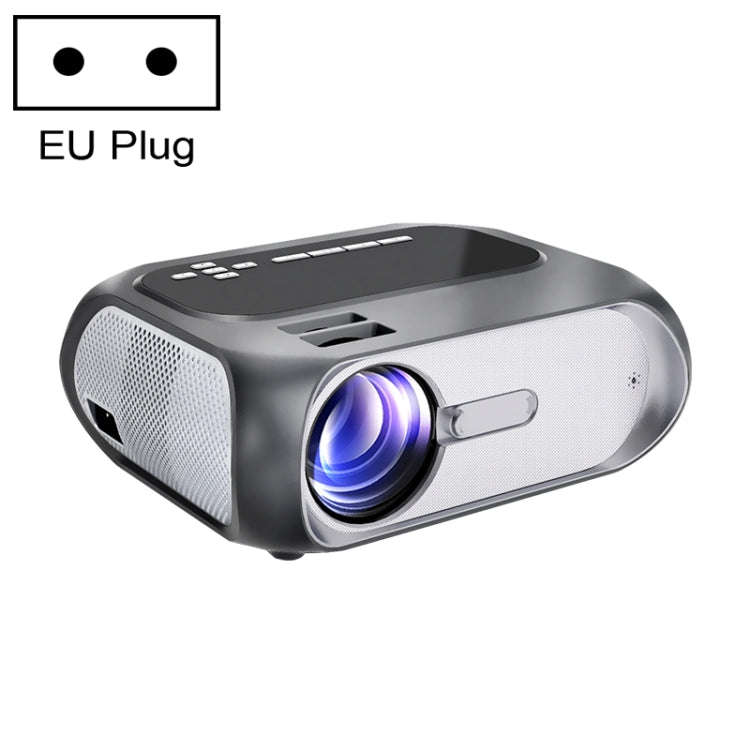 T7i 720P 200 ANSI Home Theater LED HD Digital Projector, Same Screen Version, EU Plug(Silver Grey)