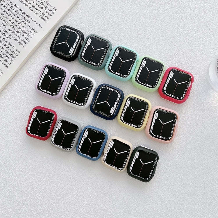 TPU Candy Color Watch Case For Apple Watch Series 9 / 8 / 7 41mm(Dark Blue)