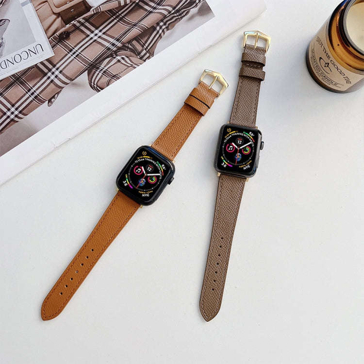 Leather Strap For Apple Watch Series 9&8&7 41mm / SE 3&SE 2&6&SE&5&4 40mm / 3&2&1 38mm(Coffee)