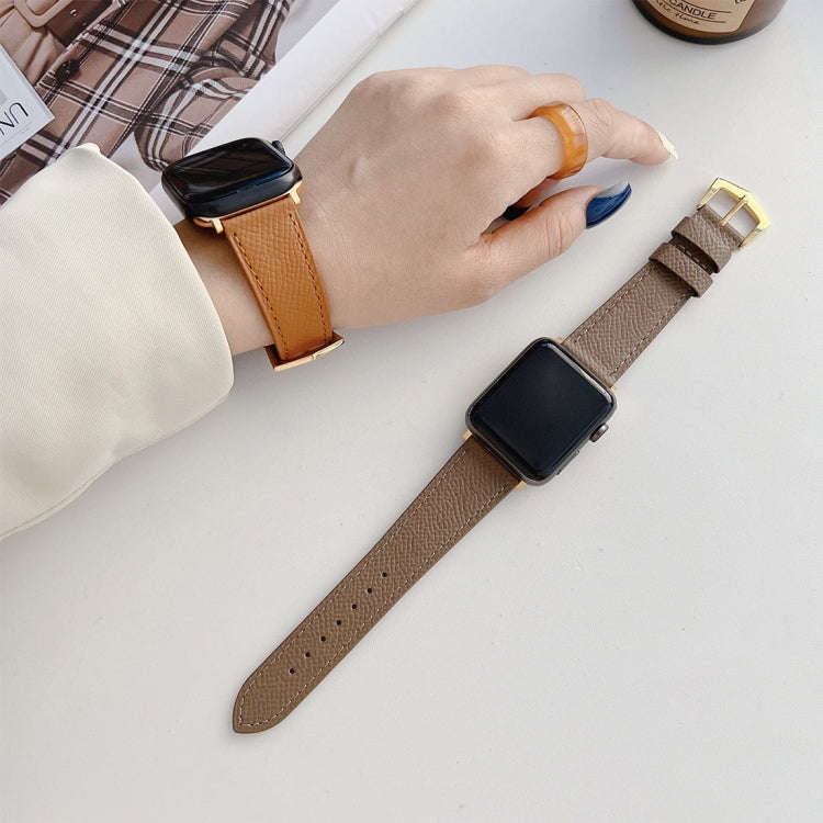 Leather Strap For Apple Watch Series 9&8&7 41mm / SE 3&SE 2&6&SE&5&4 40mm / 3&2&1 38mm(Coffee)
