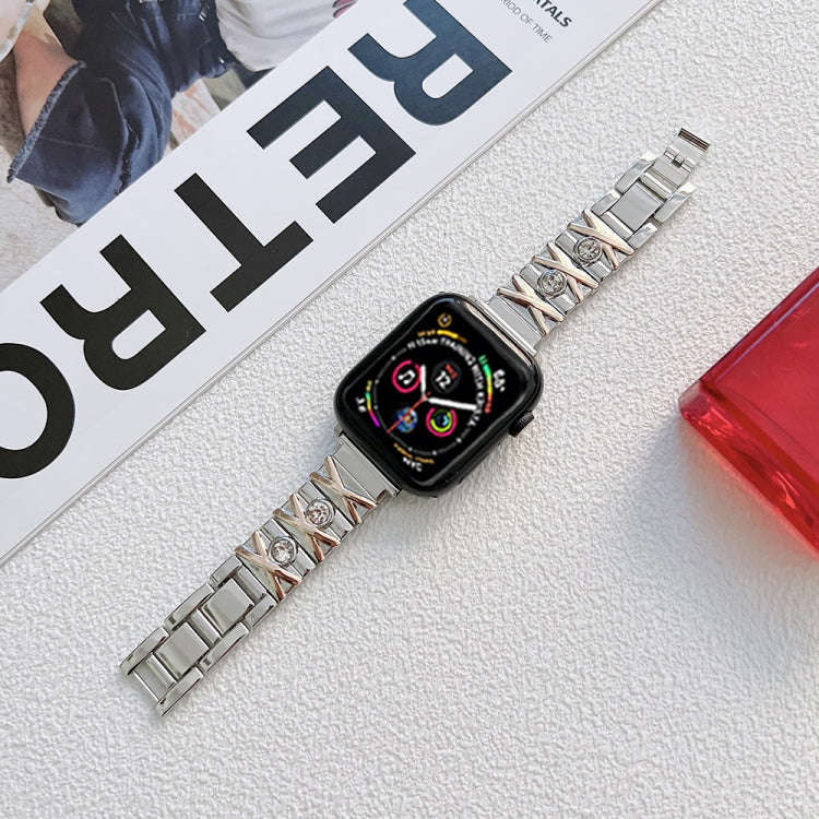 X Diamond Ladies Watch Band For Apple Watch Series 9&8&7 41mm / SE 3&SE 2&6&SE&5&4 40mm / 3&2&1 3...