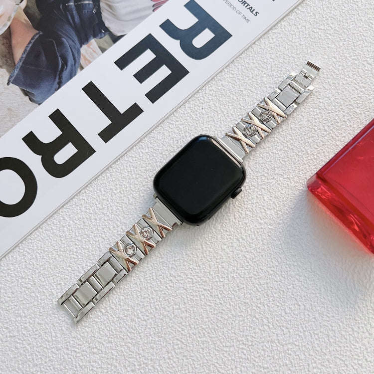 X Diamond Ladies Watch Band For Apple Watch Series 9&8&7 41mm / SE 3&SE 2&6&SE&5&4 40mm / 3&2&1 3...