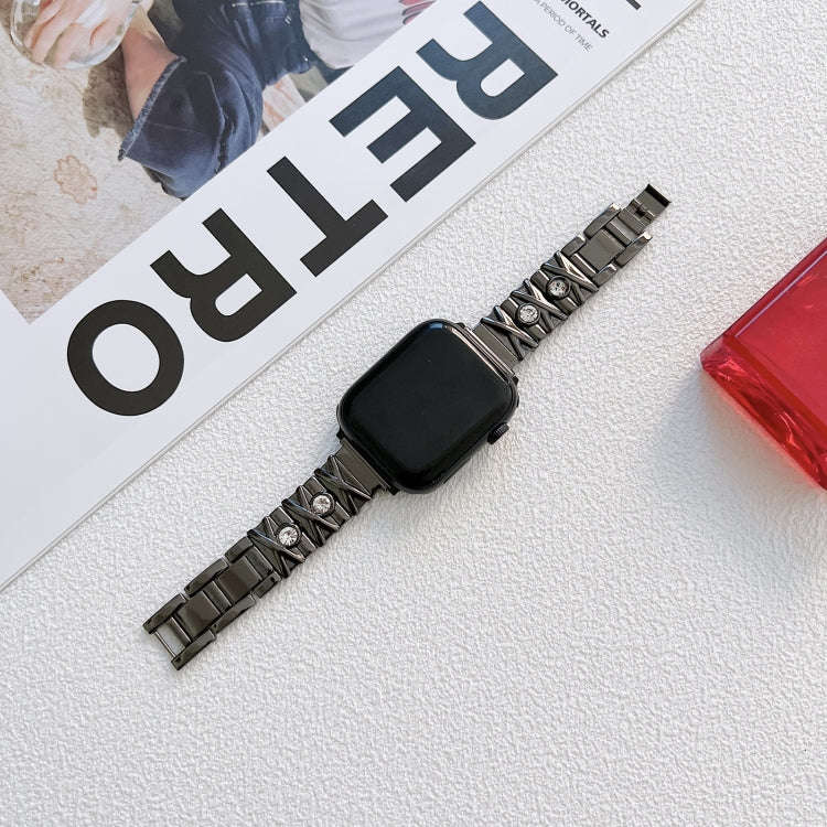 X Diamond Ladies Watch Band For Apple Watch Ultra 49mm&Watch Ultra 2 49mm / Series 9&8&7 45mm / S...